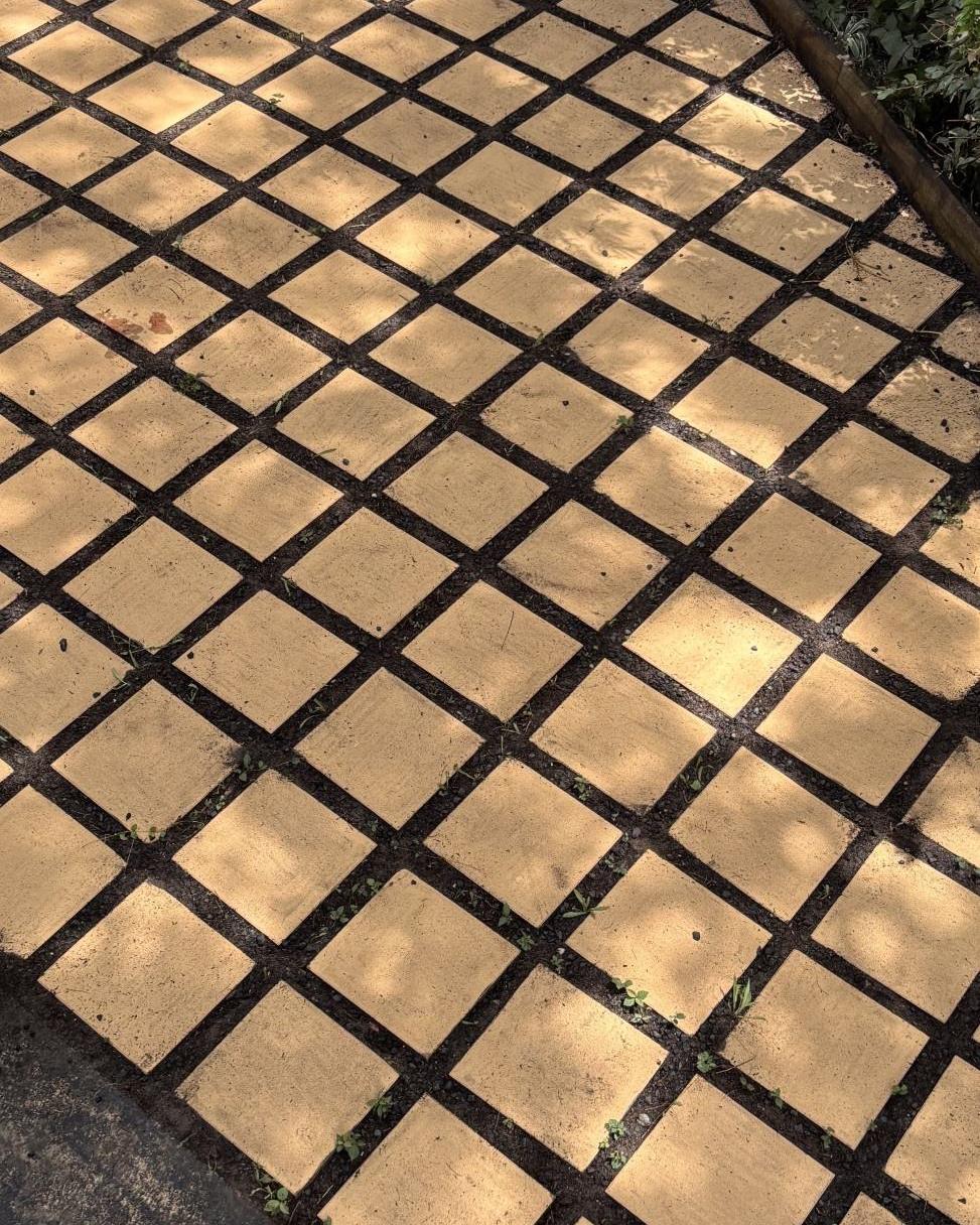 The same pavers after cleaning