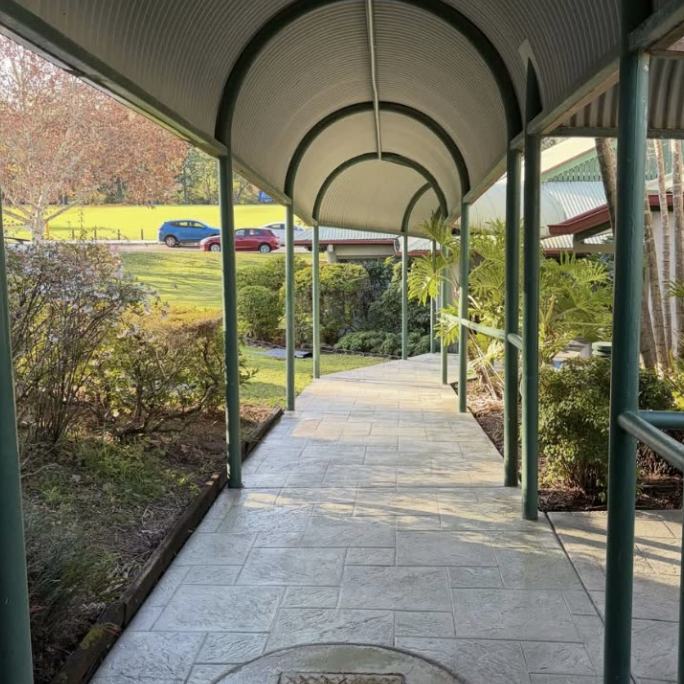 Covered walkway after cleaning